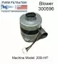 300596 Purex Blower Motor 230v  200 Hp