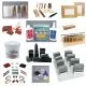 Kit, Deluxe Laser Starter Kits, Includes ~ 78 pcs of Wood, Acrylic, Rubber Stamp Material, Anodized Aluminum Tags and more